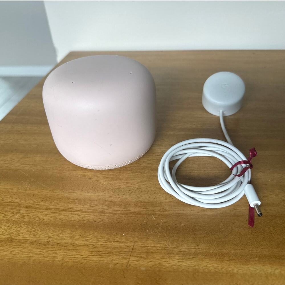 Google Nest Wifi Mesh Router Model H2E AC2200 Sand Pink with Plug